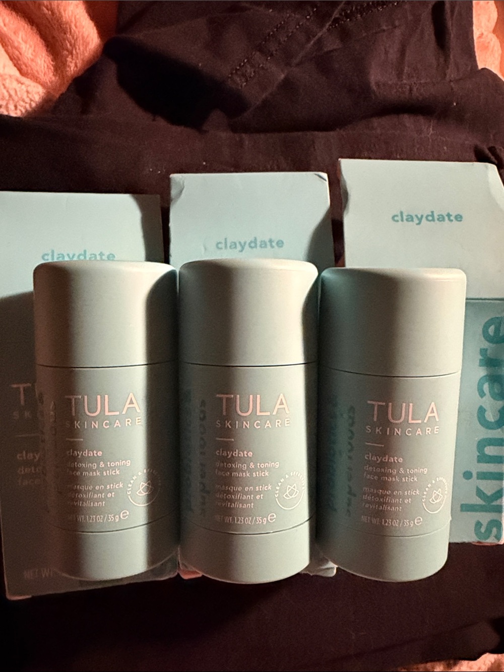 Tula Claydate Detoxing & Toning Face Mask Stick - Light Blue 3X